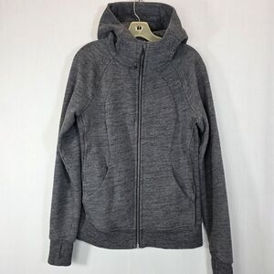 Lululemon Scuba Full-Zip Hoodie Heathered Grey Size 10